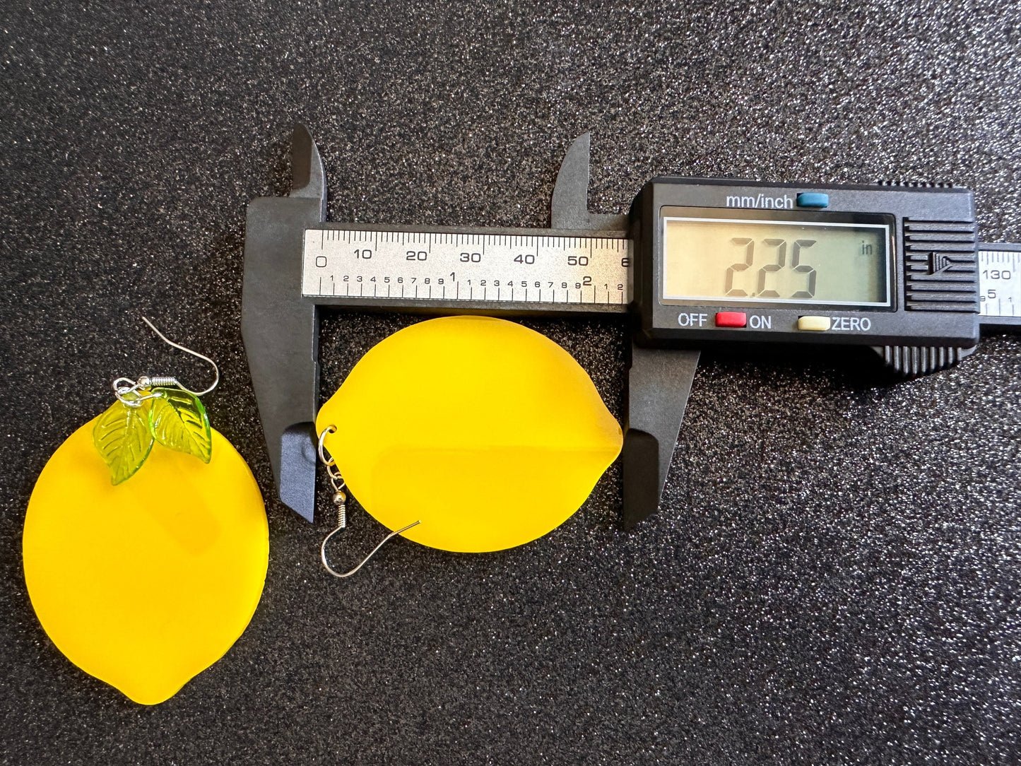 Lemon Earrings: Laser Cut Acrylic Lemons with Green Leaves, Lemonade, Fruit, Citrus, Food Earrings, Best Gifts for Her/Him/Them