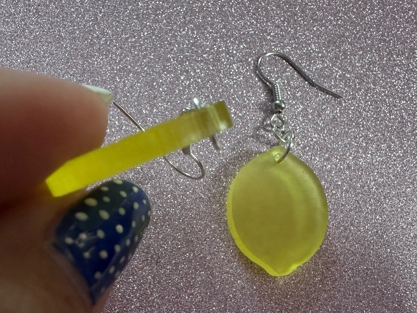 Lemon Earrings: Laser Cut Acrylic Lemons with Green Leaves, Lemonade, Fruit, Citrus, Food Earrings, Gifts for Her/Him/Them