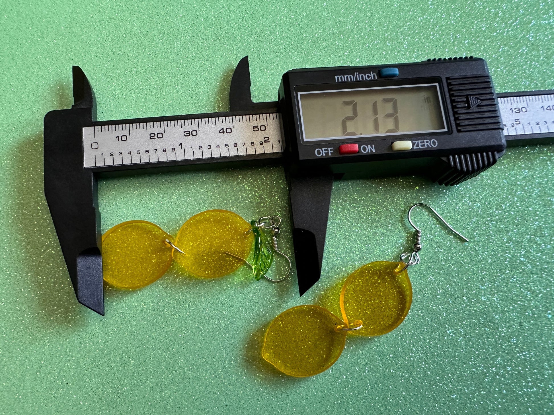 Lemon Earrings: Laser Cut Acrylic Lemons with Green Leaves, Lemonade, Fruit, Citrus, Food Earrings, Gifts for Her/Him/Them