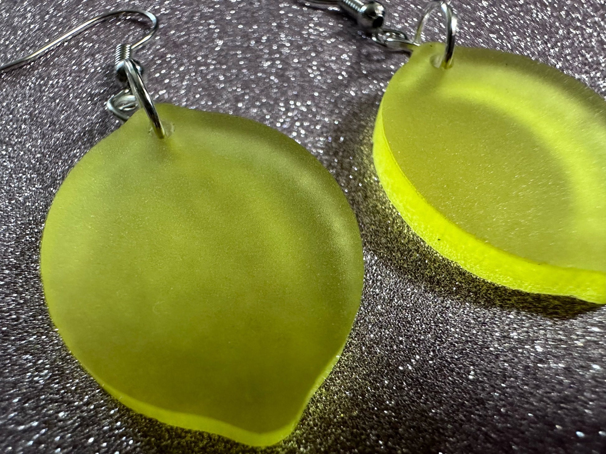 Lemon Earrings: Laser Cut Acrylic Lemons with Green Leaves, Lemonade, Fruit, Citrus, Food Earrings, Gifts for Her/Him/Them