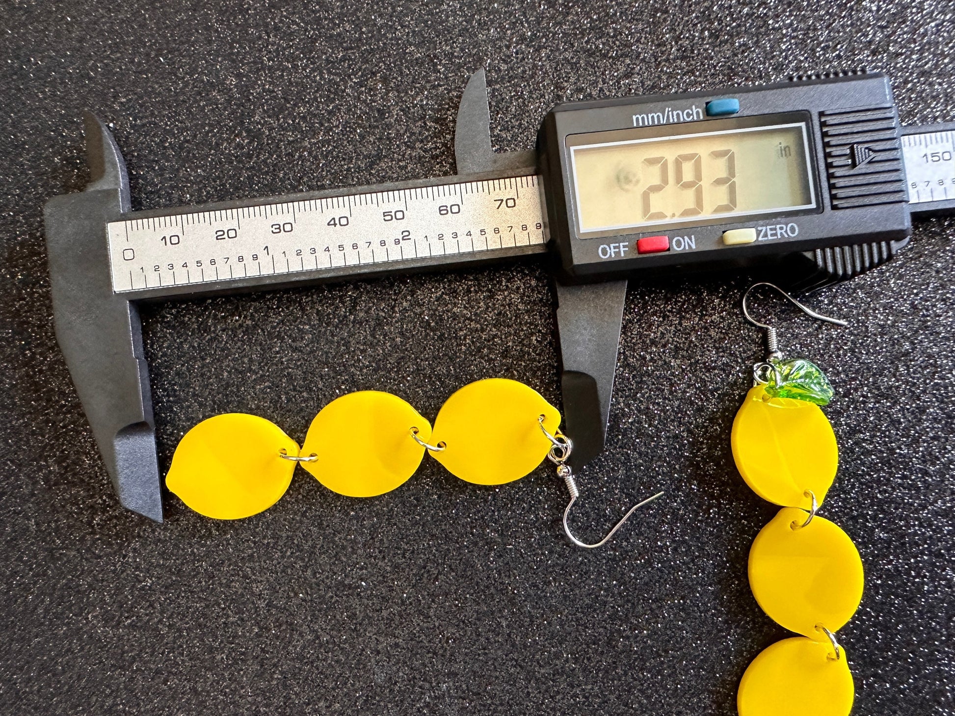 Lemon Earrings: Laser Cut Acrylic Lemons with Green Leaves, Lemonade, Fruit, Citrus, Food Earrings, Gifts for Her/Him/Them