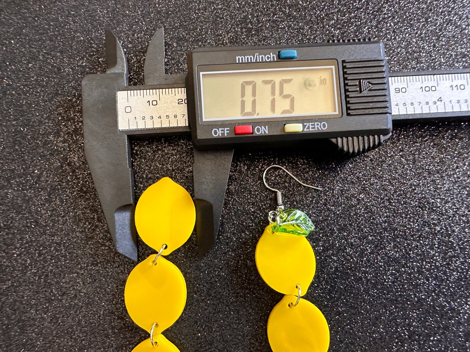 Lemon Earrings: Laser Cut Acrylic Lemons with Green Leaves, Lemonade, Fruit, Citrus, Food Earrings, Gifts for Her/Him/Them
