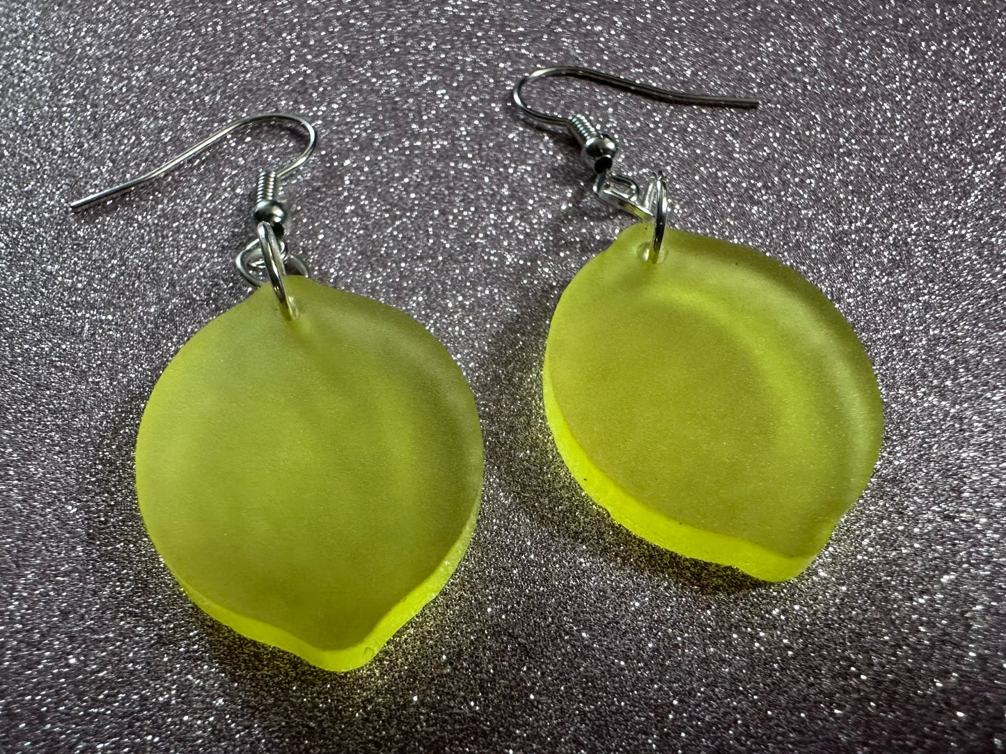 Lemon Earrings: Laser Cut Acrylic Lemons with Green Leaves, Lemonade, Fruit, Citrus, Food Earrings, Gifts for Her/Him/Them