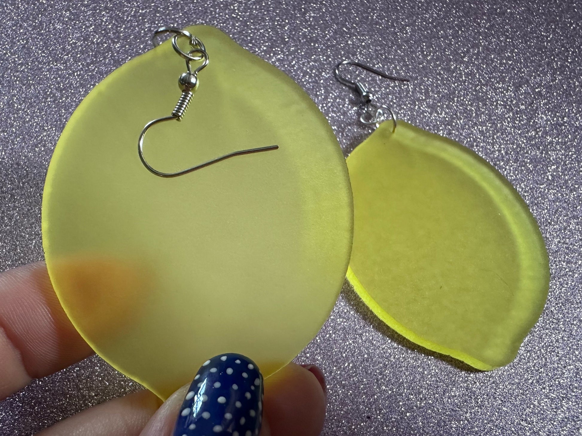 Lemon Earrings: Laser Cut Acrylic Lemons with Green Leaves, Lemonade, Fruit, Citrus, Food Earrings, Sour, Best Gifts for Her/Him/Them