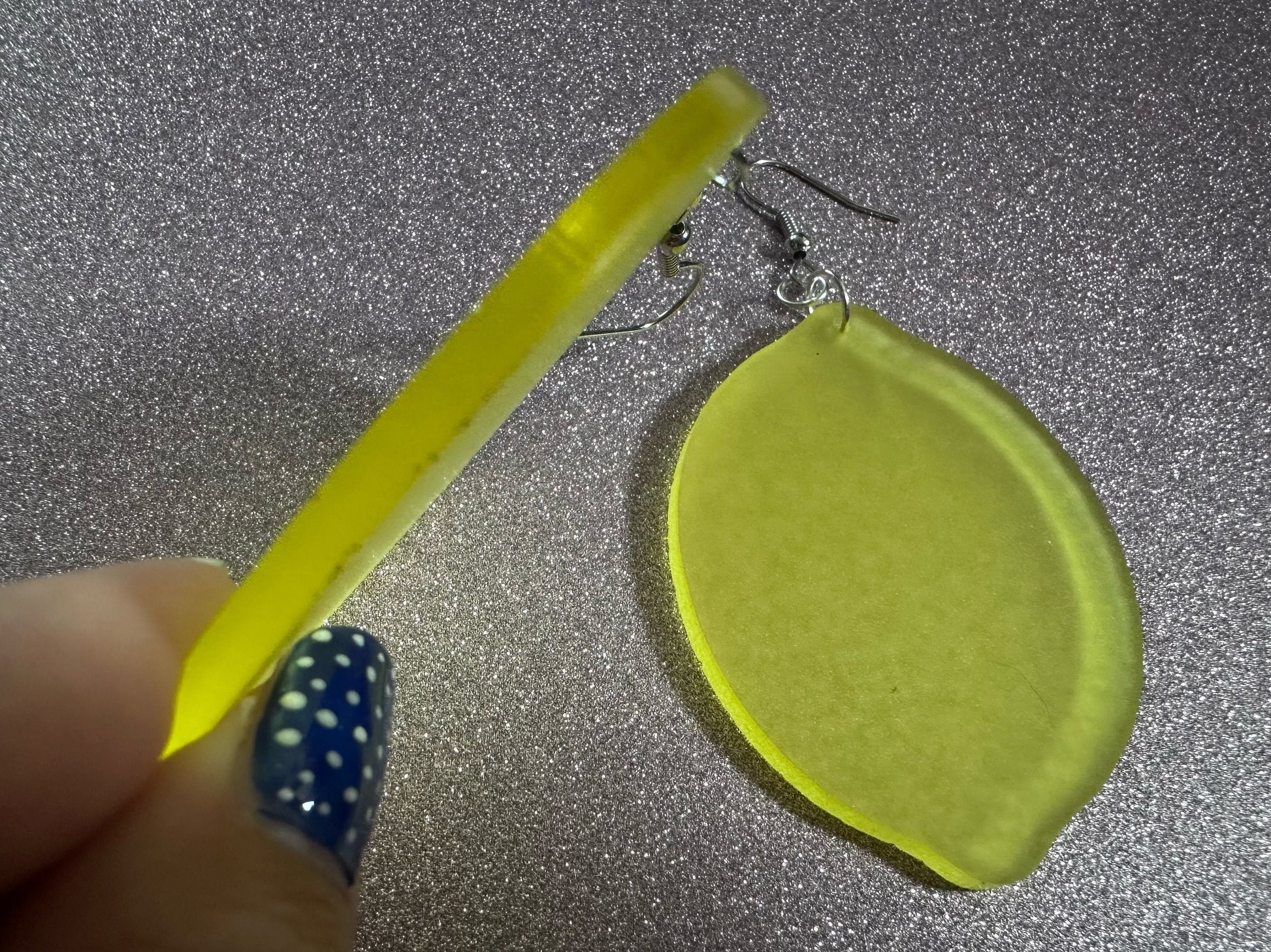 Lemon Earrings: Laser Cut Acrylic Lemons with Green Leaves, Lemonade, Fruit, Citrus, Food Earrings, Sour, Best Gifts for Her/Him/Them