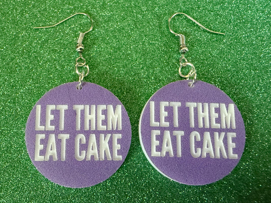 Let Them Eat Cake Earrings: Revolution, Protest, Anti-Capitalism Activism, Activist, Socialism, Political, Best Gifts for Her/Him/Them