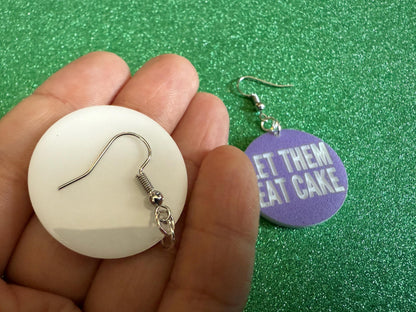 Let Them Eat Cake Earrings: Revolution, Protest, Anti-Capitalism Activism, Activist, Socialism, Political, Best Gifts for Her/Him/Them