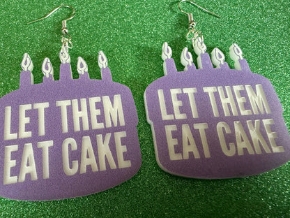Let Them Eat Cake Earrings: Revolution, Protest, Anti-Capitalism Activism, Activist, Socialism, Political, Best Gifts for Her/Him/Them