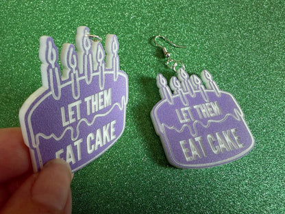 Let Them Eat Cake Earrings: Revolution, Protest, Anti-Capitalism Activism, Activist, Socialism, Political, Best Gifts for Her/Him/Them