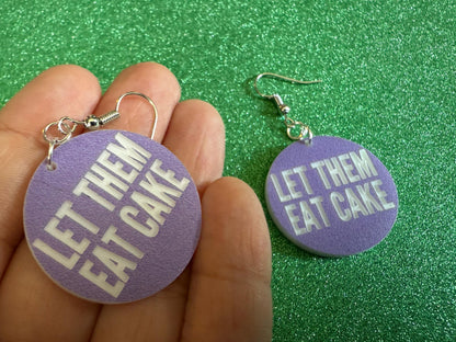 Let Them Eat Cake Earrings: Revolution, Protest, Anti-Capitalism Activism, Activist, Socialism, Political, Best Gifts for Her/Him/Them