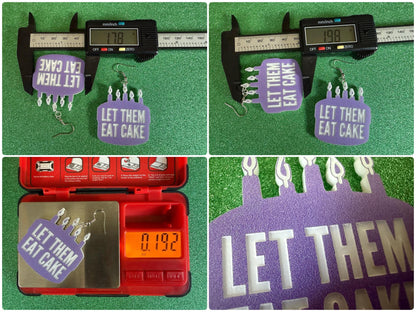 Let Them Eat Cake Earrings: Revolution, Protest, Anti-Capitalism Activism, Activist, Socialism, Political, Best Gifts for Her/Him/Them