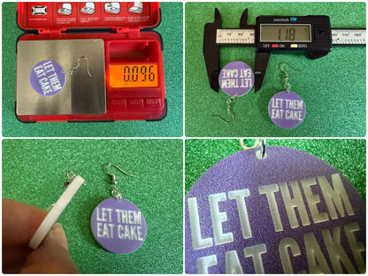Let Them Eat Cake Earrings: Revolution, Protest, Anti-Capitalism Activism, Activist, Socialism, Political, Best Gifts for Her/Him/Them