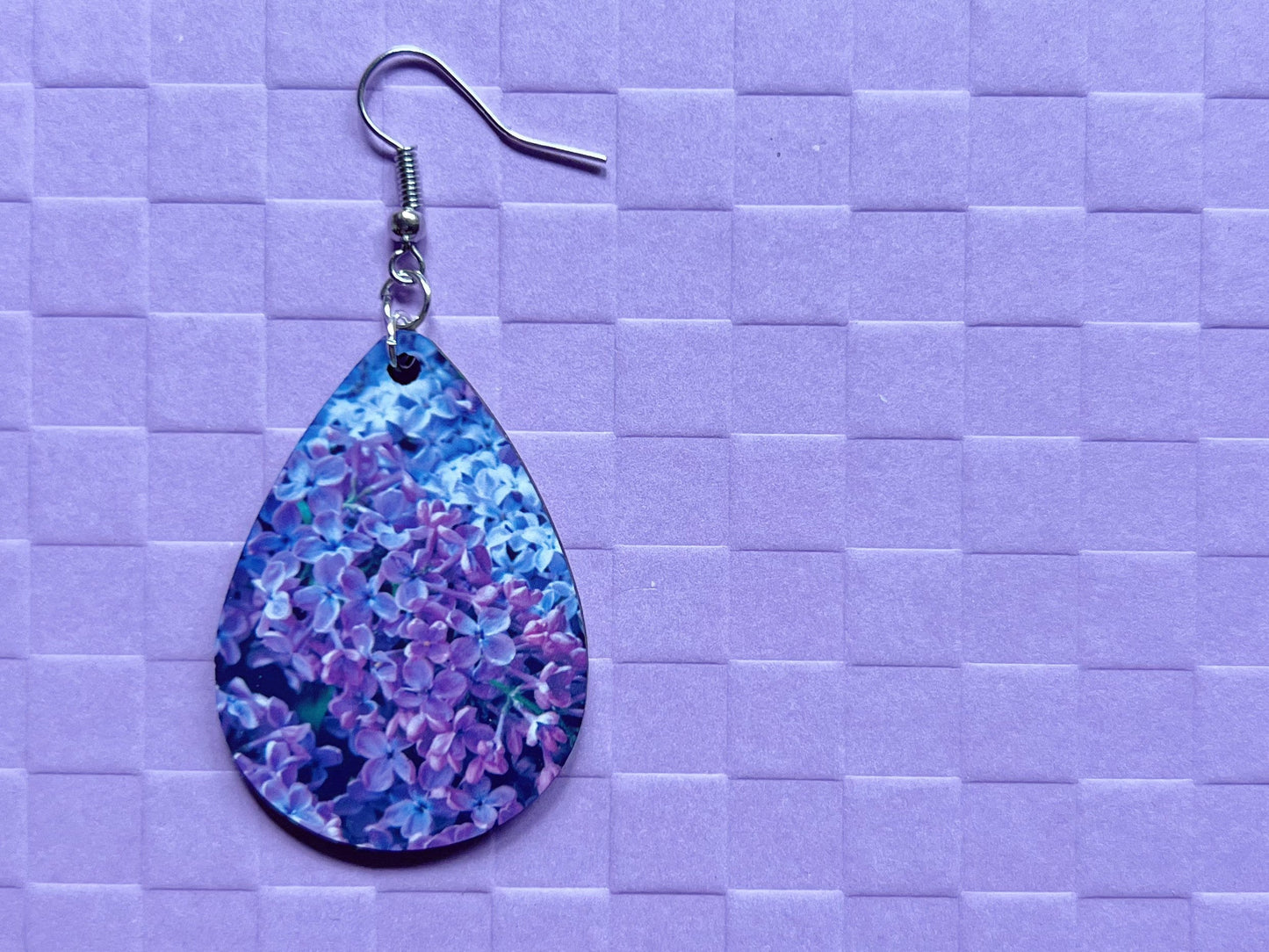 Lilac Earrings: Flower, Purple Earrings, Floral, Sublimated, Best Gifts for Her/Him/Them
