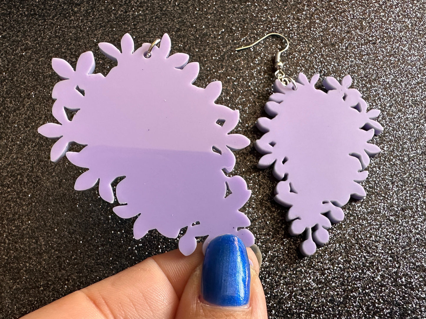 Lilac Silhouette Earrings: Laser Cut Acrylic Flowers, Purple Earrings, Floral, Mother's Day Gift, Love, Best Gifts for Her/Him/Them