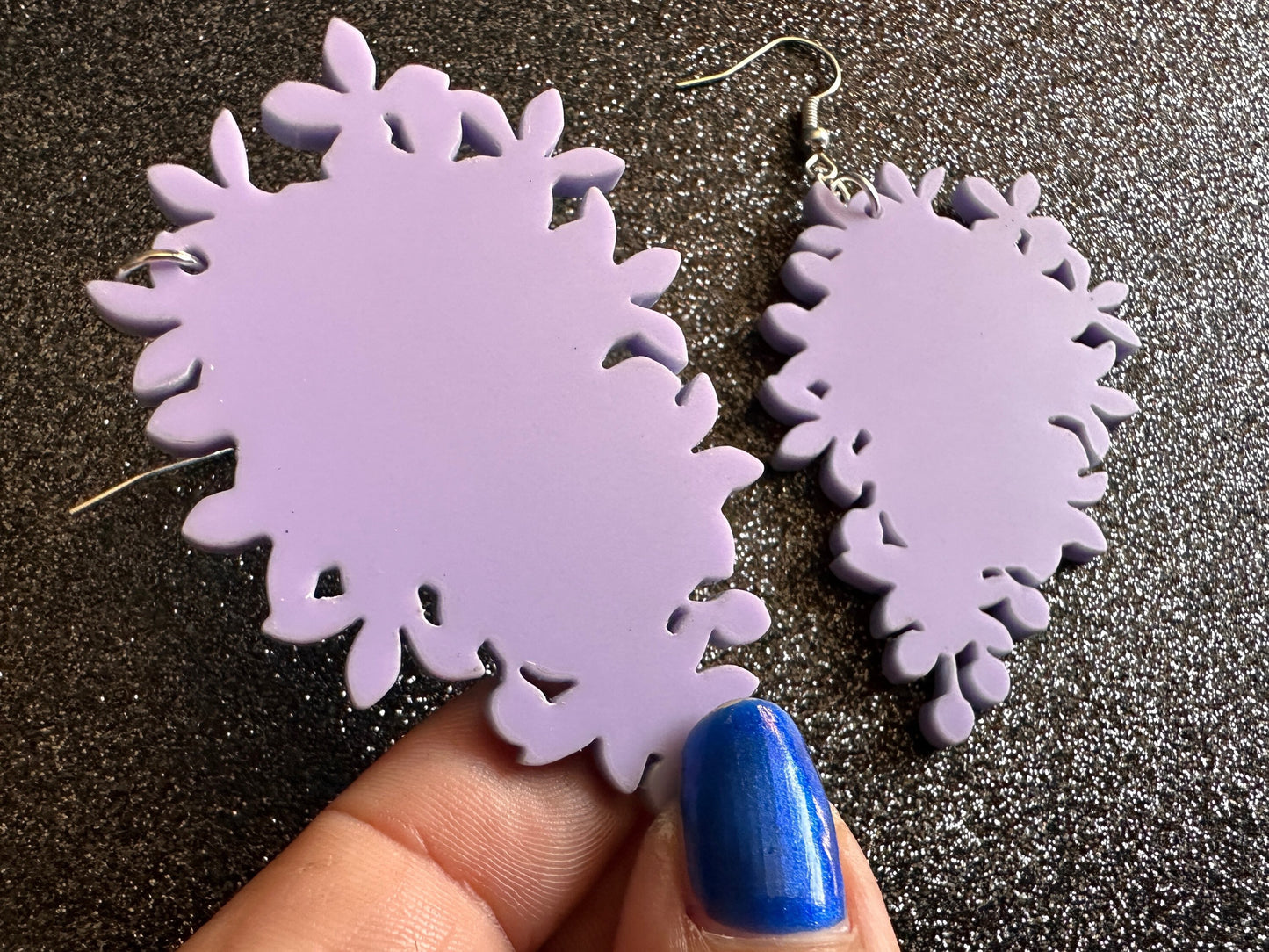 Lilac Silhouette Earrings: Laser Cut Acrylic Flowers, Purple Earrings, Floral, Mother's Day Gift, Love, Best Gifts for Her/Him/Them