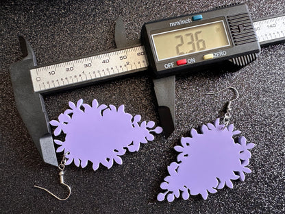 Lilac Silhouette Earrings: Laser Cut Acrylic Flowers, Purple Earrings, Floral, Mother's Day Gift, Love, Best Gifts for Her/Him/Them
