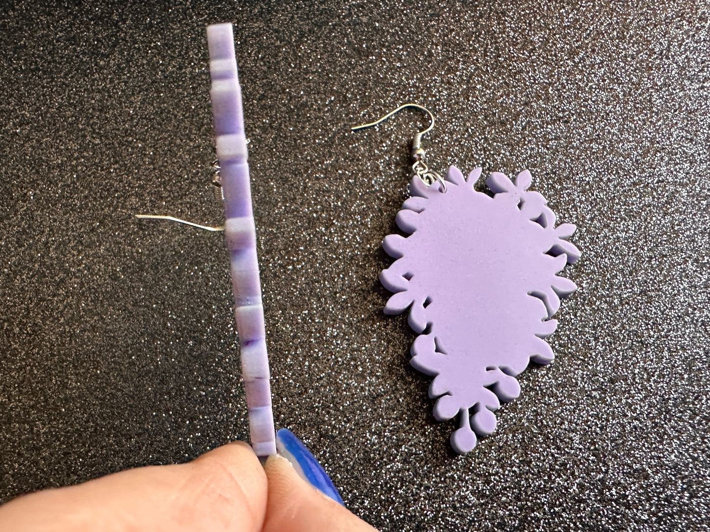 Lilac Silhouette Earrings: Laser Cut Acrylic Flowers, Purple Earrings, Floral, Mother's Day Gift, Love, Best Gifts for Her/Him/Them