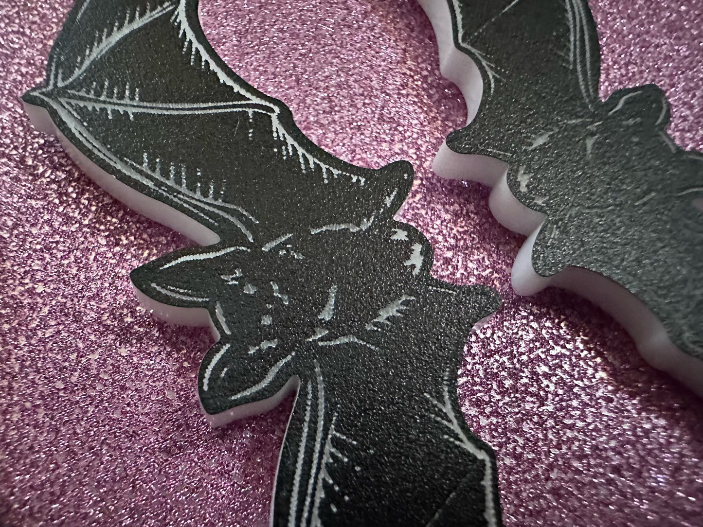 Long Flying Bat Earrings: Laser Cut Acrylic Bats, Halloween, Magic, Spooky, Black Bats, Vamp, Vampire, Best Gifts for Her/Him/Them