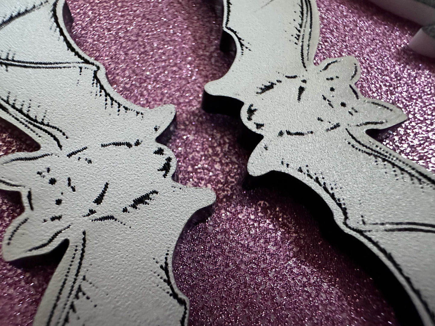 Long Flying Bat Earrings: Laser Cut Acrylic Bats, Halloween, Magic, Spooky, Black Bats, Vamp, Vampire, Best Gifts for Her/Him/Them