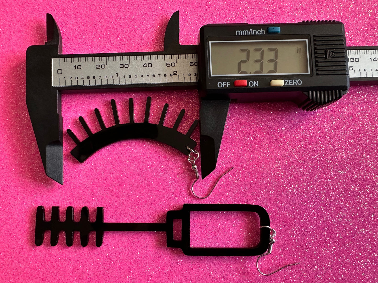 Long Mascara Earrings: Laser Cut Acrylic Eyelashes, Mascara Wand, Beautiful Eyes, Minimalist Outline, Makeup, Best Gifts for Her/Him/Them