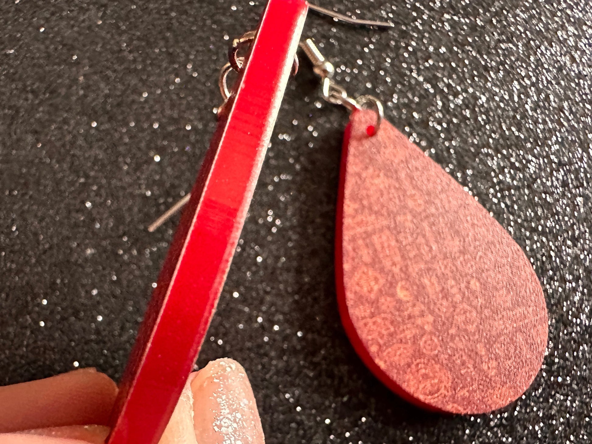 Lunar New Year Earrings: Laser Cut Acrylic Hearts, Asian Holiday, Eastern, Lanterns, Red Earrings, Chinese New Year, Gifts for Her/Him/Them
