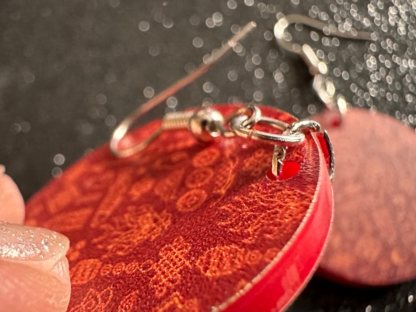 Lunar New Year Earrings: Laser Cut Acrylic Hearts, Asian Holiday, Eastern, Lanterns, Red Earrings, Chinese New Year, Gifts for Her/Him/Them