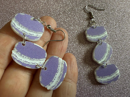 Macaron Earrings: Macaroons, Dessert, French Food, Candy, Macarons, Macaroon, Novelty Earrings, Costume Jewelry, Best Gifts for Her/Him/Them