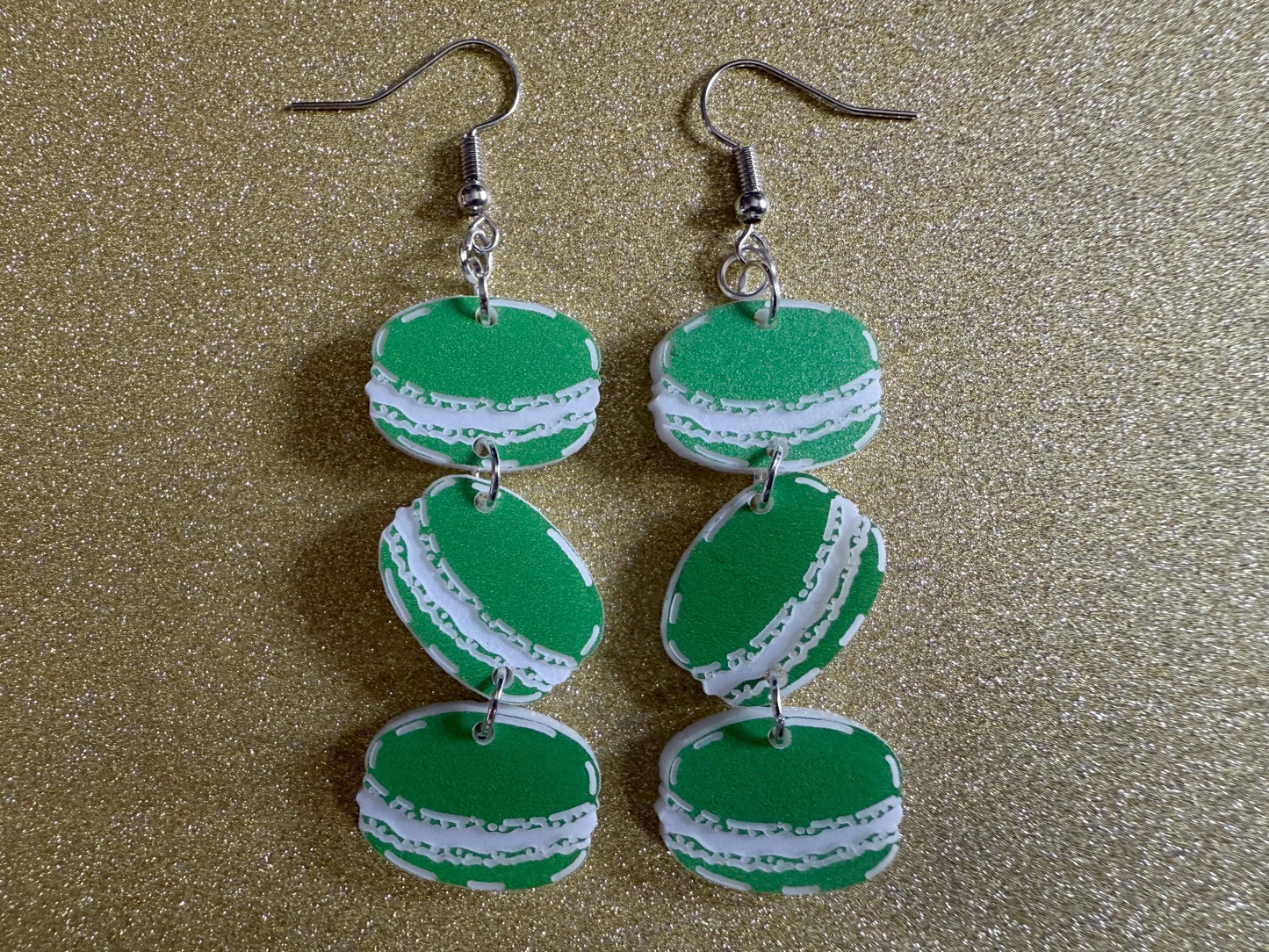 Macaron Earrings: Macaroons, Dessert, Green Food, French Macarons, Macaroon, Novelty Earrings, Costume Jewelry, Best Gifts for Her/Him/Them