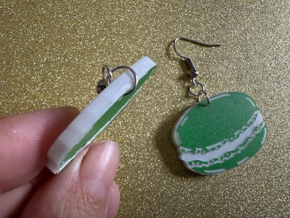 Macaron Earrings: Macaroons, Dessert, Green Food, French Macarons, Macaroon, Novelty Earrings, Costume Jewelry, Best Gifts for Her/Him/Them