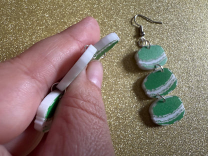 Macaron Earrings: Macaroons, Dessert, Green Food, French Macarons, Macaroon, Novelty Earrings, Costume Jewelry, Best Gifts for Her/Him/Them