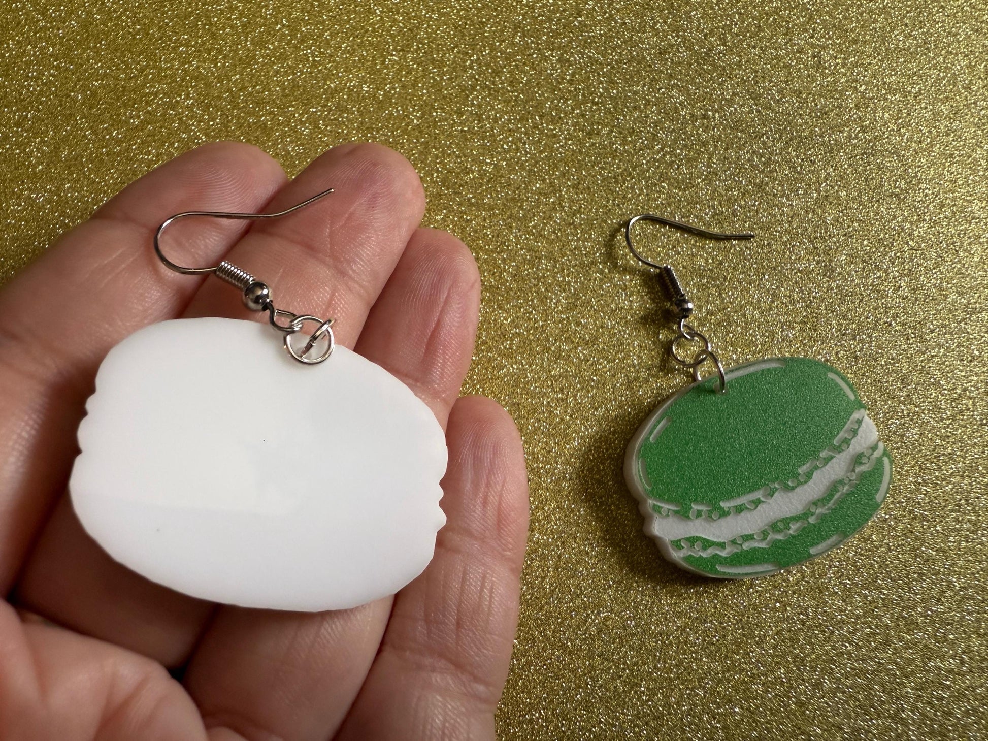 Macaron Earrings: Macaroons, Dessert, Green Food, French Macarons, Macaroon, Novelty Earrings, Costume Jewelry, Best Gifts for Her/Him/Them