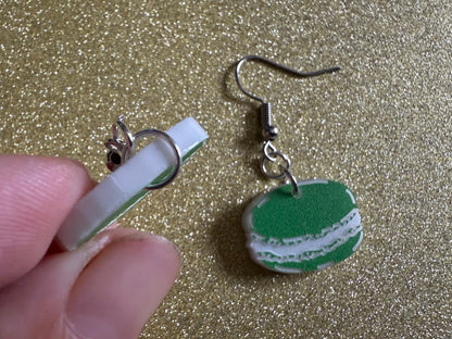 Macaron Earrings: Macaroons, Dessert, Green Food, French Macarons, Macaroon, Novelty Earrings, Costume Jewelry, Best Gifts for Her/Him/Them