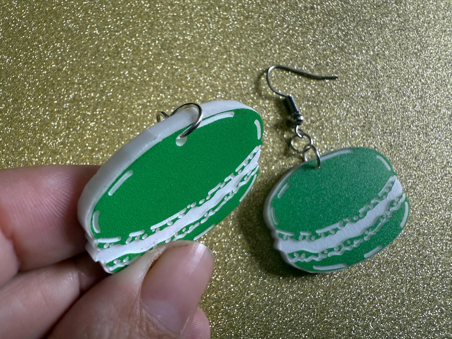 Macaron Earrings: Macaroons, Dessert, Green Food, French Macarons, Macaroon, Novelty Earrings, Costume Jewelry, Best Gifts for Her/Him/Them