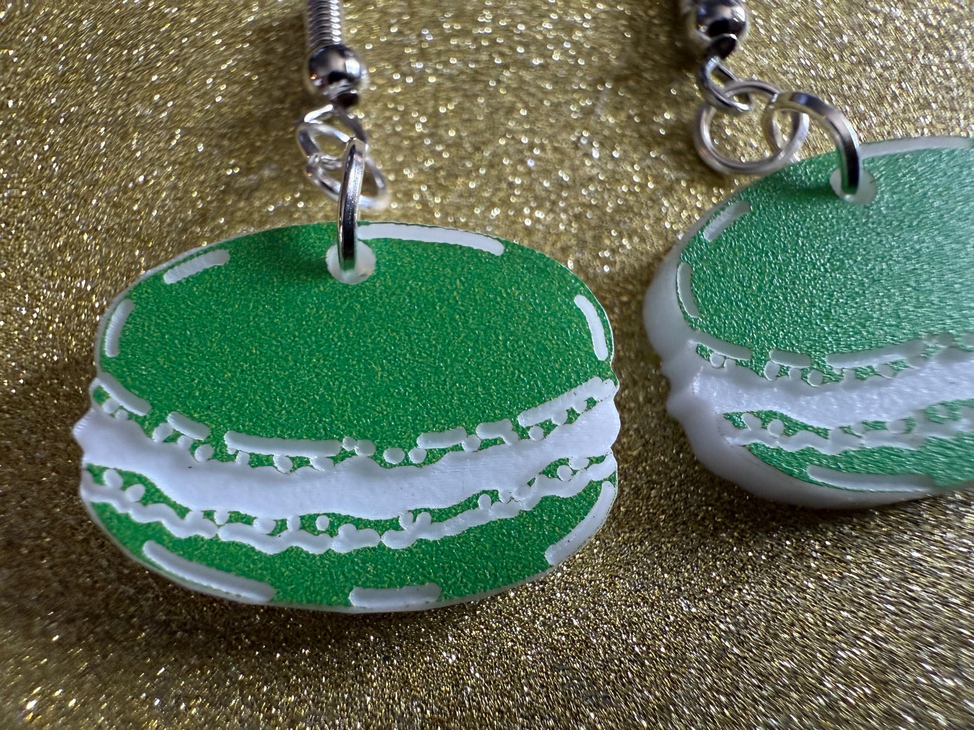 Macaron Earrings: Macaroons, Dessert, Green Food, French Macarons, Macaroon, Novelty Earrings, Costume Jewelry, Best Gifts for Her/Him/Them