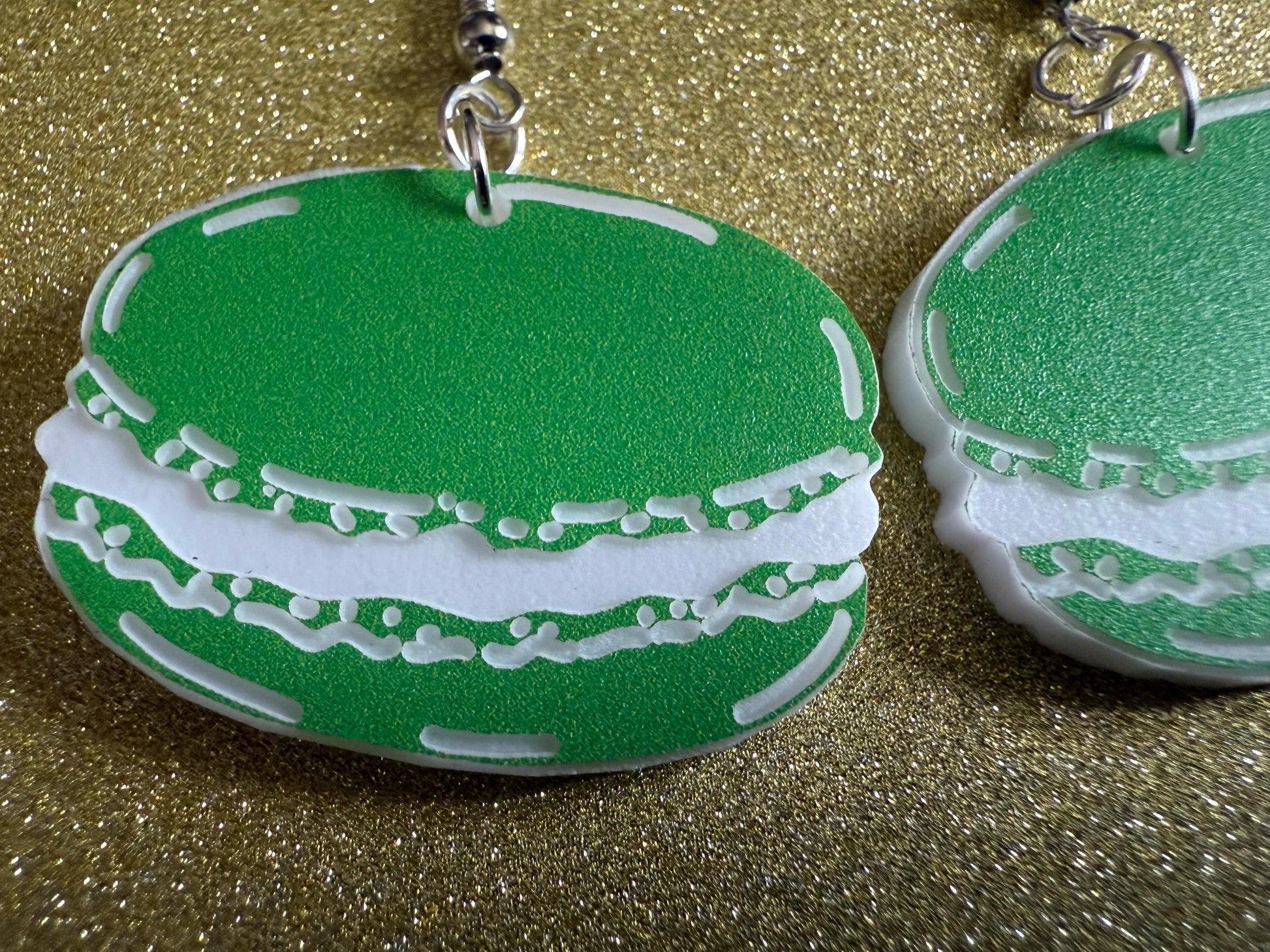 Macaron Earrings: Macaroons, Dessert, Green Food, French Macarons, Macaroon, Novelty Earrings, Costume Jewelry, Best Gifts for Her/Him/Them
