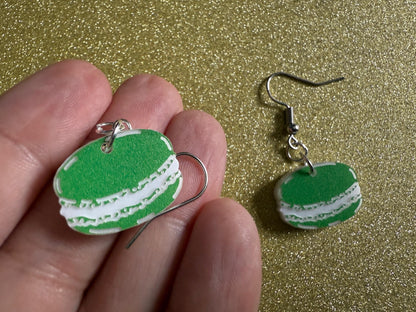 Macaron Earrings: Macaroons, Dessert, Green Food, French Macarons, Macaroon, Novelty Earrings, Costume Jewelry, Best Gifts for Her/Him/Them