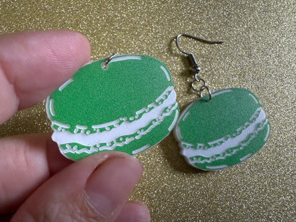 Macaron Earrings: Macaroons, Dessert, Green Food, French Macarons, Macaroon, Novelty Earrings, Costume Jewelry, Best Gifts for Her/Him/Them