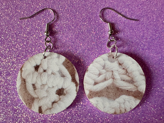 Macramé Earrings: Laser Cut Acrylic Macrame Earrings, Hobby, Knotting, Knots, Crafter, Plants, Crafts, Textile, Best Gifts for Her/Him/Them