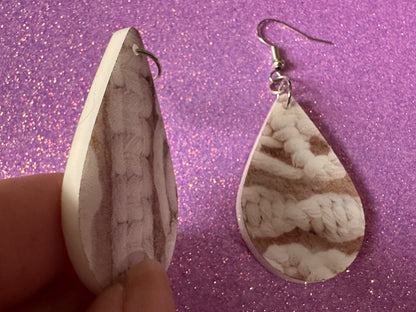 Macramé Earrings: Laser Cut Acrylic Macrame Earrings, Hobby, Knotting, Knots, Crafter, Plants, Crafts, Textile, Best Gifts for Her/Him/Them