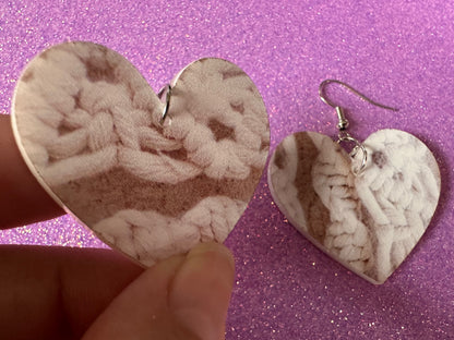 Macramé Earrings: Laser Cut Acrylic Macrame Earrings, Hobby, Knotting, Knots, Crafter, Plants, Crafts, Textile, Best Gifts for Her/Him/Them