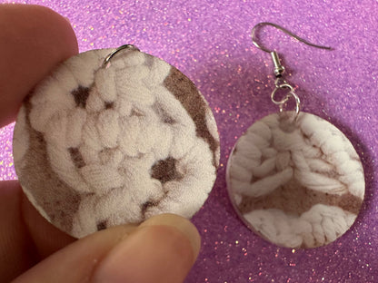 Macramé Earrings: Laser Cut Acrylic Macrame Earrings, Hobby, Knotting, Knots, Crafter, Plants, Crafts, Textile, Best Gifts for Her/Him/Them