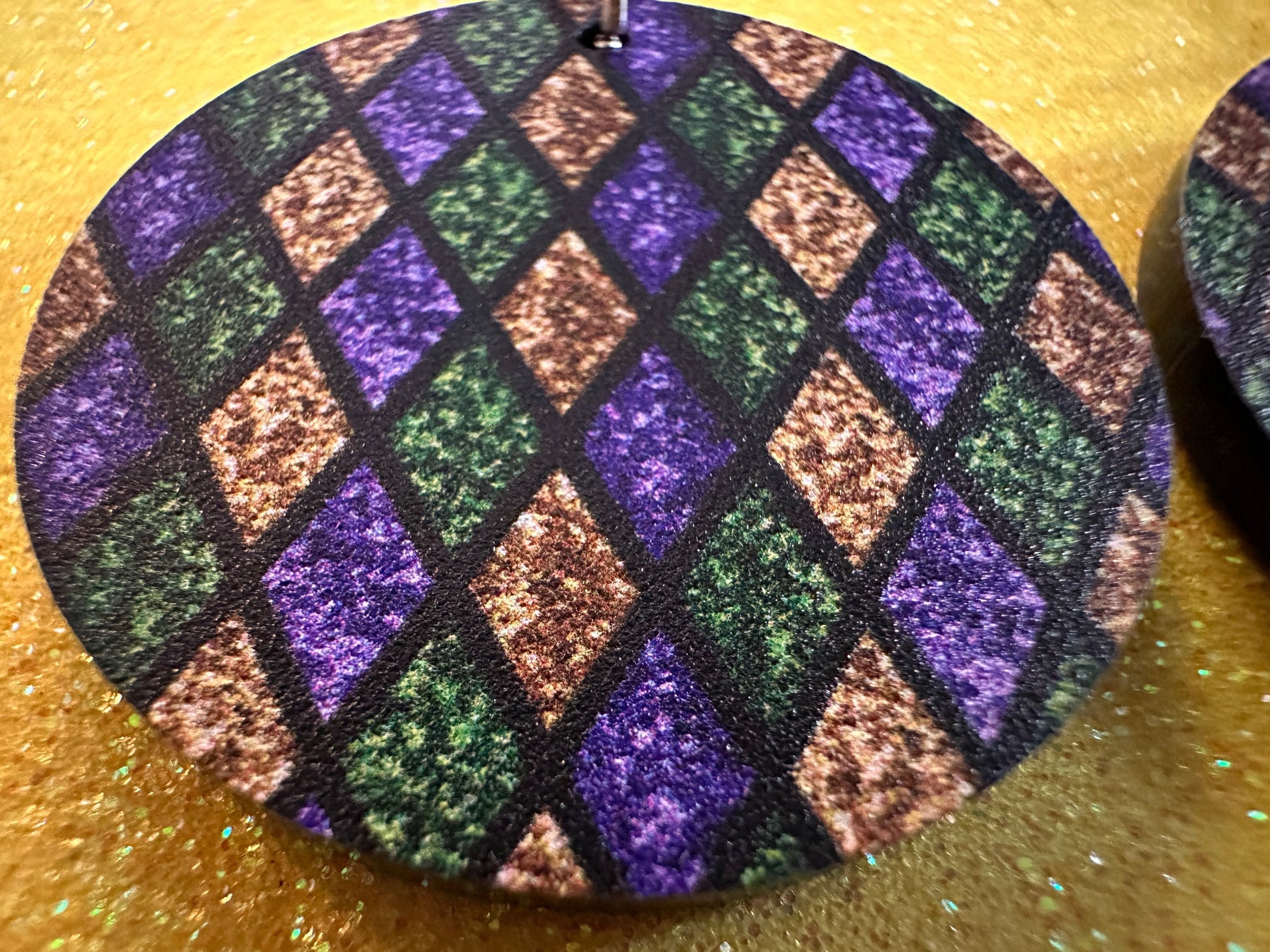 Mardi Gras Earrings: Laser Cut Acrylic Carnival Earrings, Purple, Gold, Green Earrings, New Orleans, Fleur-de-lis, Gifts for Her/Him/Them