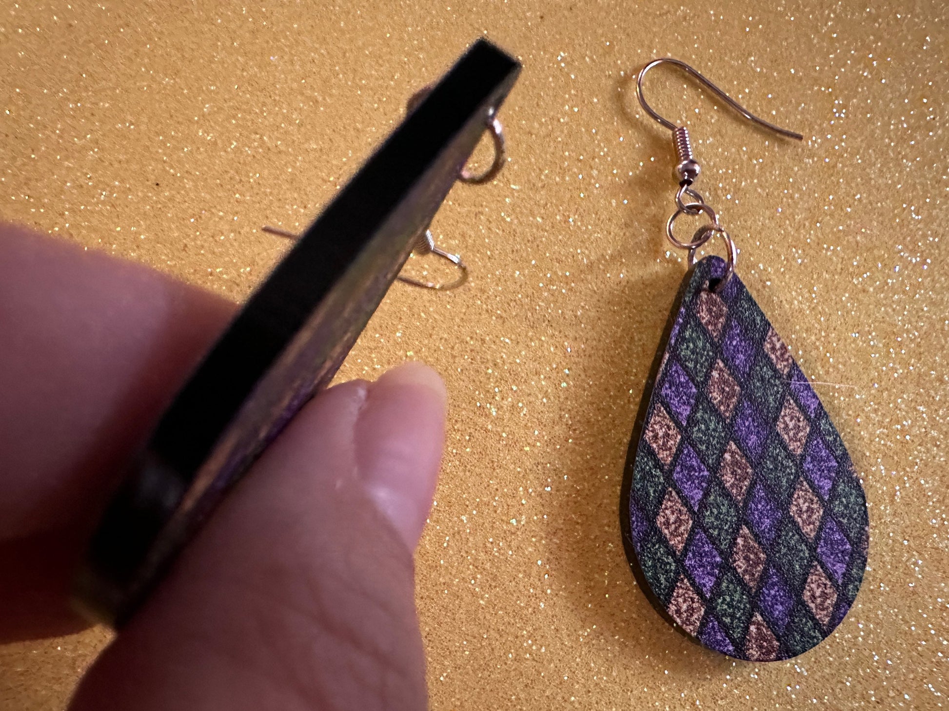 Mardi Gras Earrings: Laser Cut Acrylic Carnival Earrings, Purple, Gold, Green Earrings, New Orleans, Fleur-de-lis, Gifts for Her/Him/Them