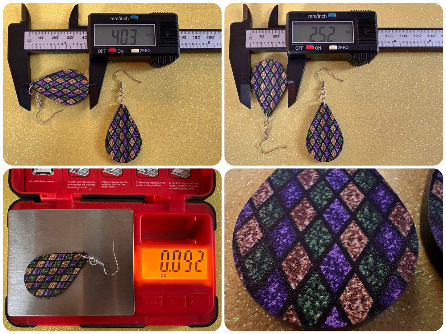 Mardi Gras Earrings: Laser Cut Acrylic Carnival Earrings, Purple, Gold, Green Earrings, New Orleans, Fleur-de-lis, Gifts for Her/Him/Them