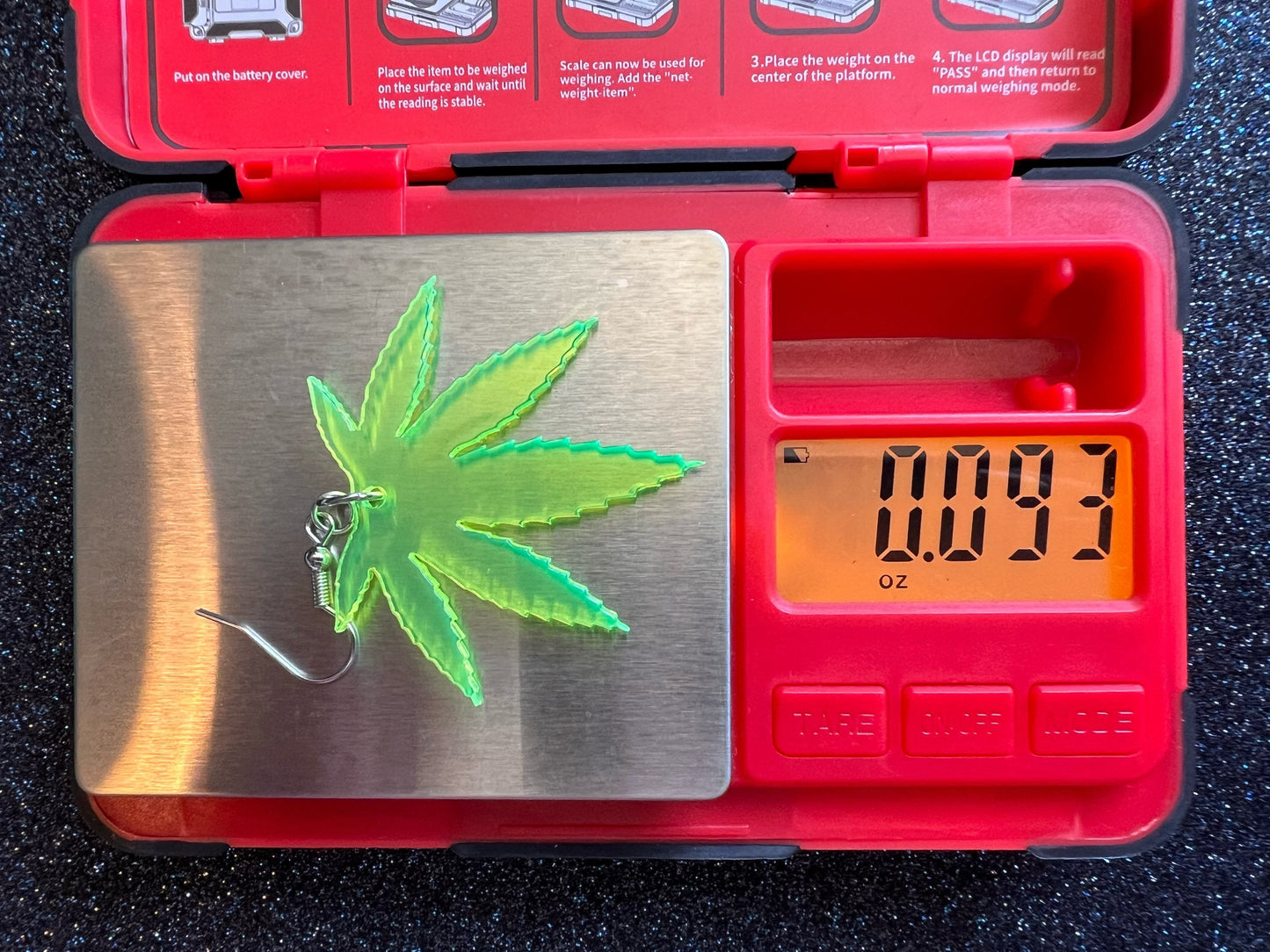 Marijuana Leaf Earrings: Laser Cut Acrylic Weed Leaves, Green Earrings, Plants, 420, Pot, Gag Gift, Novelty, Best Gifts for Her/Him/Them