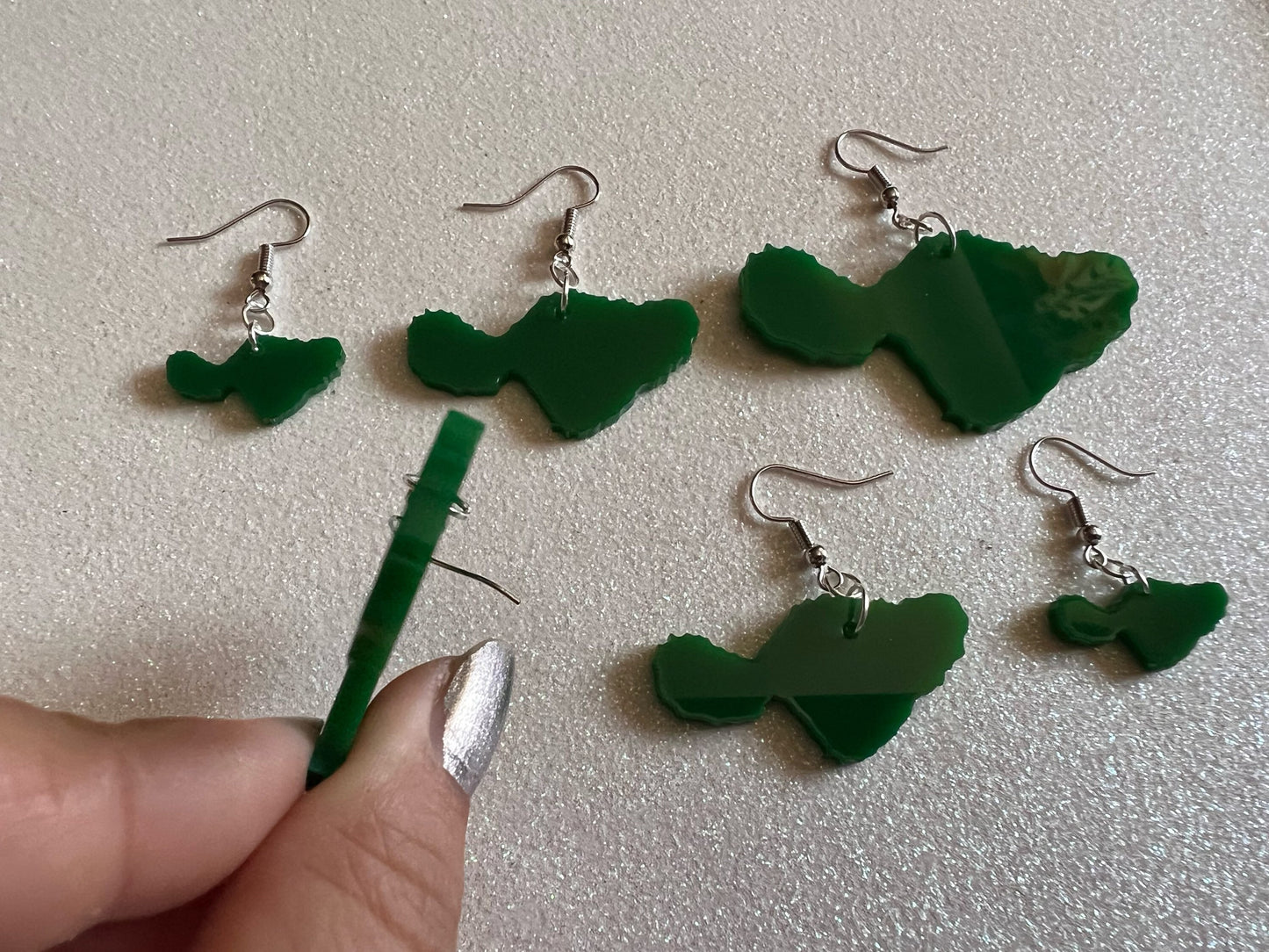 Maui Earrings: Laser Cut Acrylic Hawaiian Island, Hawaii, Aloha, Gifts for Her/Him/Them