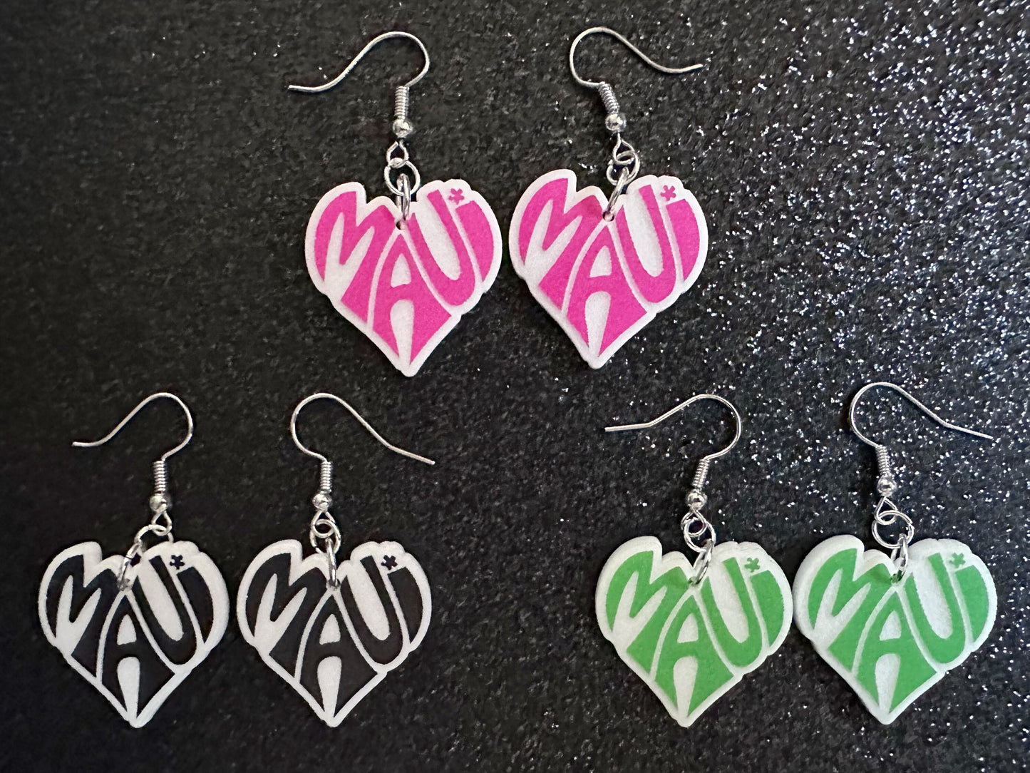 Maui Earrings: Laser Cut Acrylic Maui Earrings, Maui Strong, Lahaina Fire, Good Cause Earrings, Hawaii, Aloha, Best Gifts for Her/Him/Them