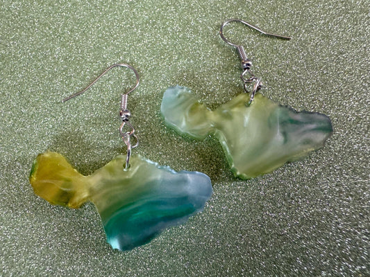 Maui Earrings: Laser Cut Acrylic Maui Earrings, Maui Strong, Lahaina Fire, Good Cause Earrings, Hawaii, Aloha, Best Gifts for Her/Him/Them