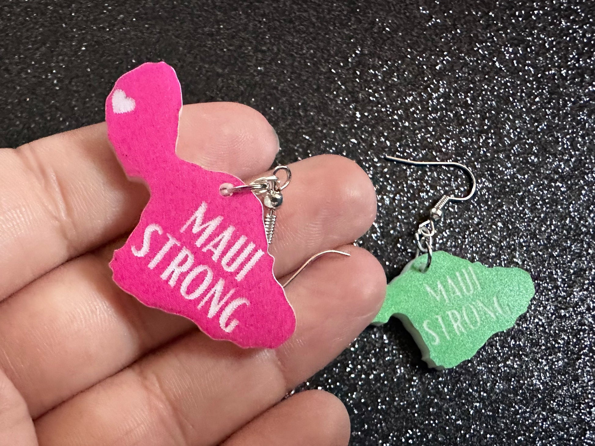 Maui Earrings: Laser Cut Acrylic Maui Earrings, Maui Strong, Lahaina Fire, Good Cause Earrings, Hawaii, Aloha, Best Gifts for Her/Him/Them