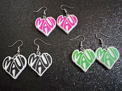 Maui Earrings: Laser Cut Acrylic Maui Earrings, Maui Strong, Lahaina Fire, Good Cause Earrings, Hawaii, Aloha, Best Gifts for Her/Him/Them